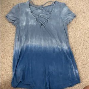 American Eagle blue ombré tee